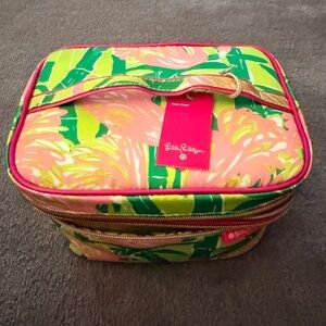 Lilly Pulitzer Pink and Green Floral Bag